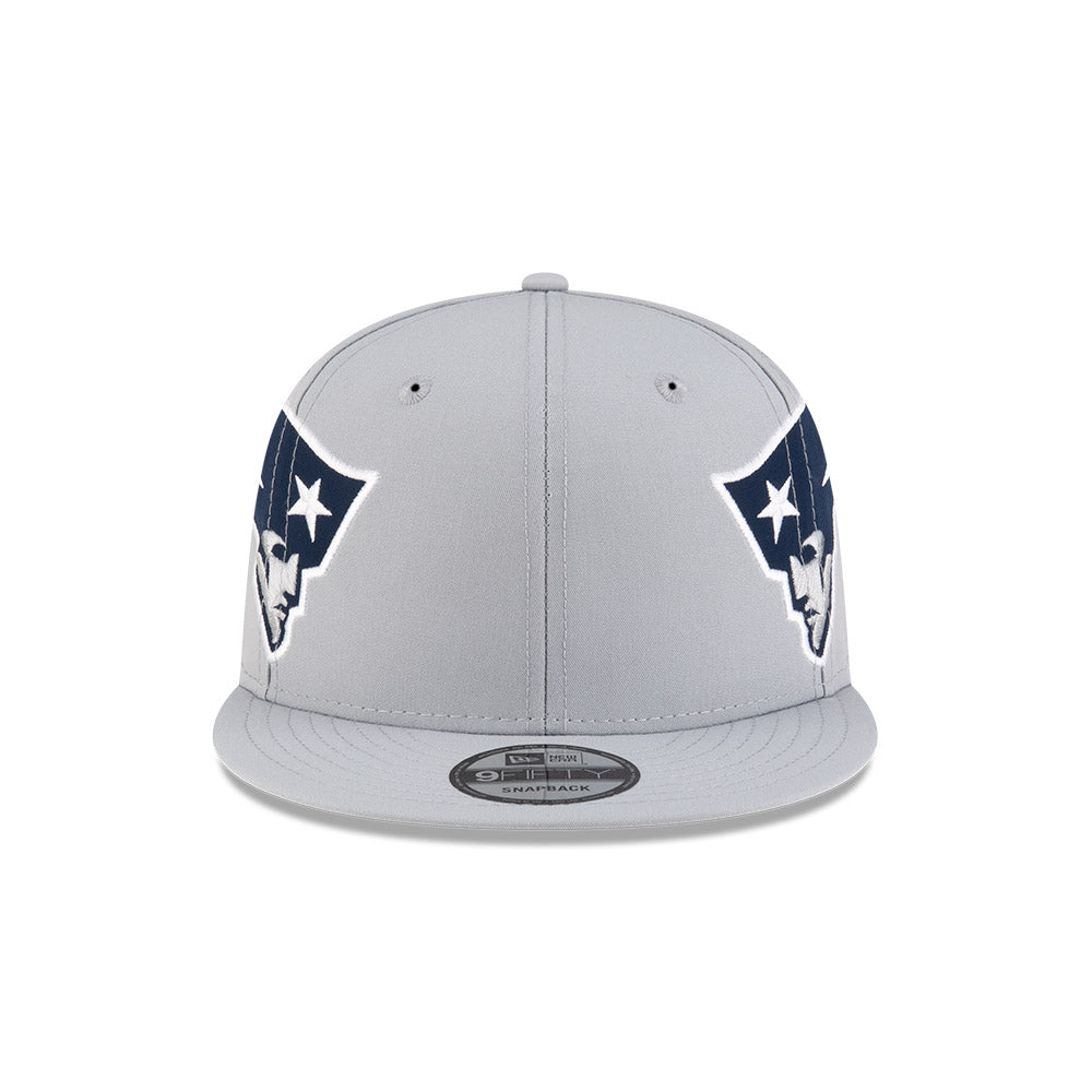 New England Patriots New Era HELMET 9Fifty Snapback Hat - Gray/Red