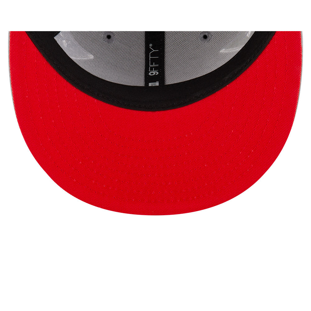 New England Patriots New Era HELMET 9Fifty Snapback Hat - Gray/Red