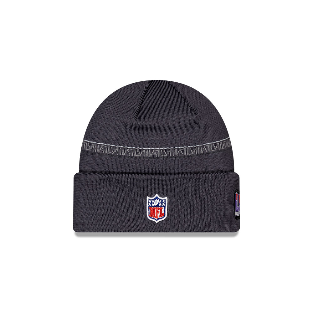 San Francisco 49ers New Era Super Bowl LVIII Opening Night Cuffed Knit Hat - Graphite