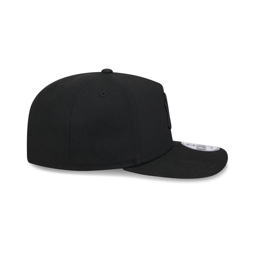 New York Yankeess New Era A-FRAME 9Fifty Snapback MLB Hat - Black on Black