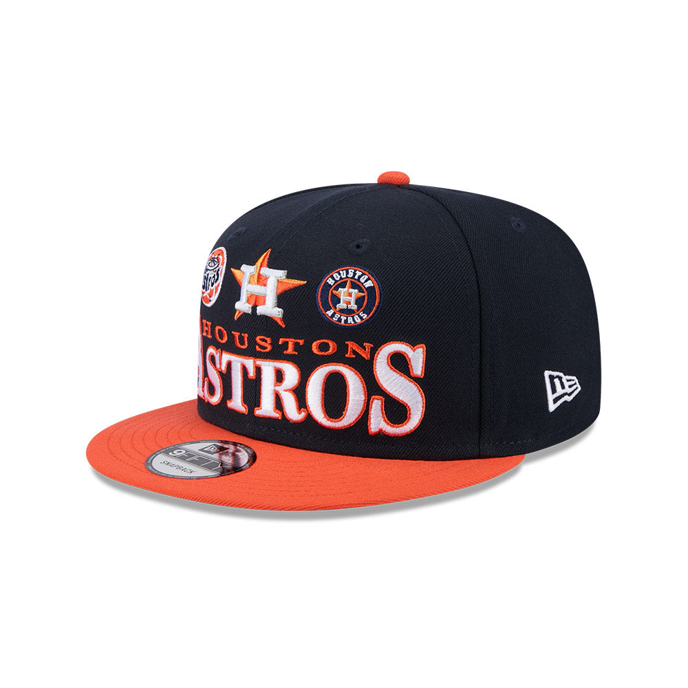 Houston Astros New Era ARCHIVE 9Fifty Snapback Hat - Navy/Orange
