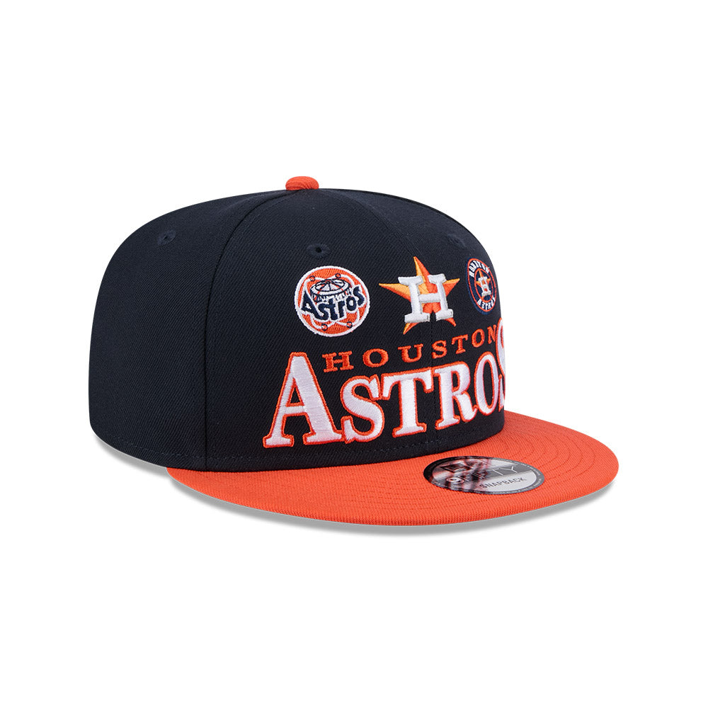Houston Astros New Era ARCHIVE 9Fifty Snapback Hat - Navy/Orange
