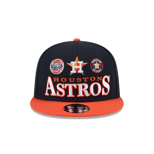 Houston Astros New Era ARCHIVE 9Fifty Snapback Hat - Navy/Orange