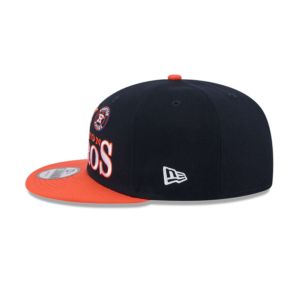 Houston Astros New Era ARCHIVE 9Fifty Snapback Hat - Navy/Orange