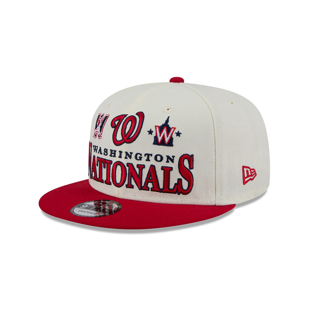Washington Nationals New Era ARCHIVE 9Fifty Snapback Hat - Chrome/Red