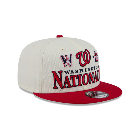 Washington Nationals New Era ARCHIVE 9Fifty Snapback Hat - Chrome/Red
