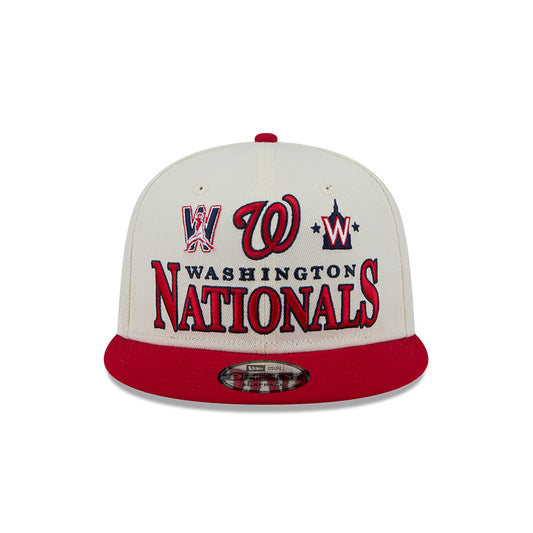 Washington Nationals New Era ARCHIVE 9Fifty Snapback Hat - Chrome/Red