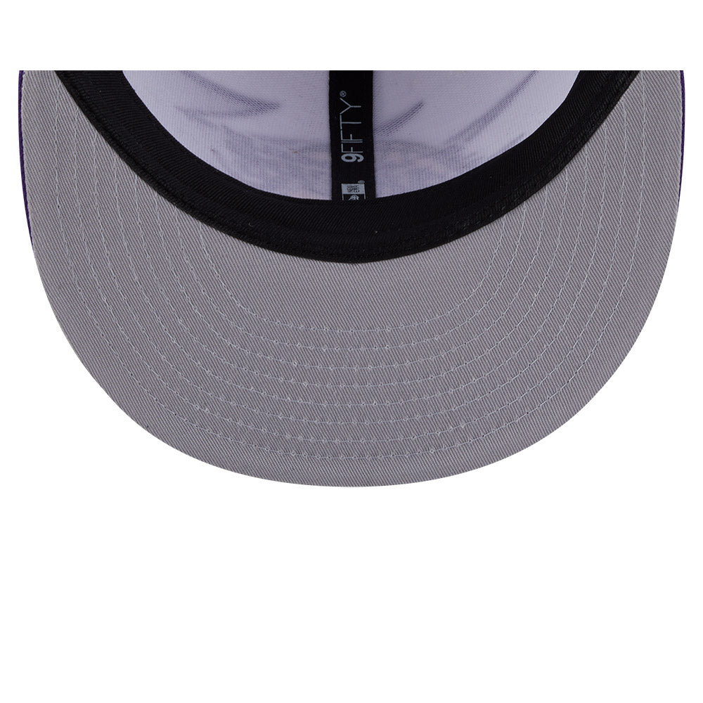 Los Angeles Lakers New Era JAGGED 9Fifty Snapback Hat = Purple/Yellow