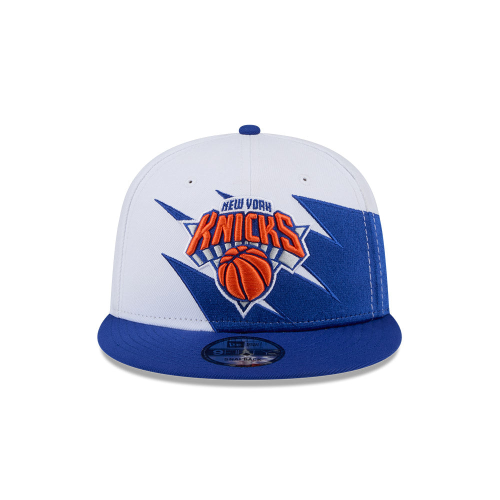 New York Knicks New Era JAGGED 9Fifty Snapback Hat = Royal/Orange