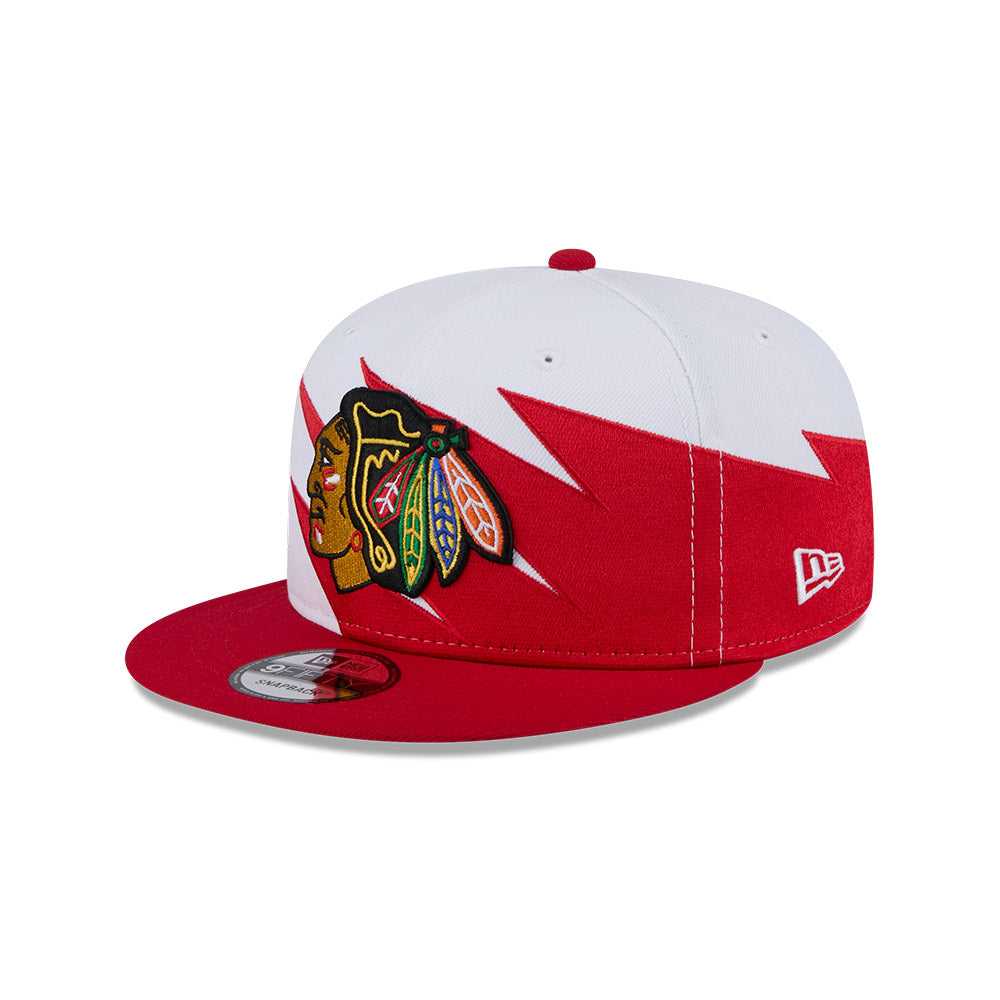 Chicago Blackhawks New Era JAGGED 9Fifty Snapback Hat = Red