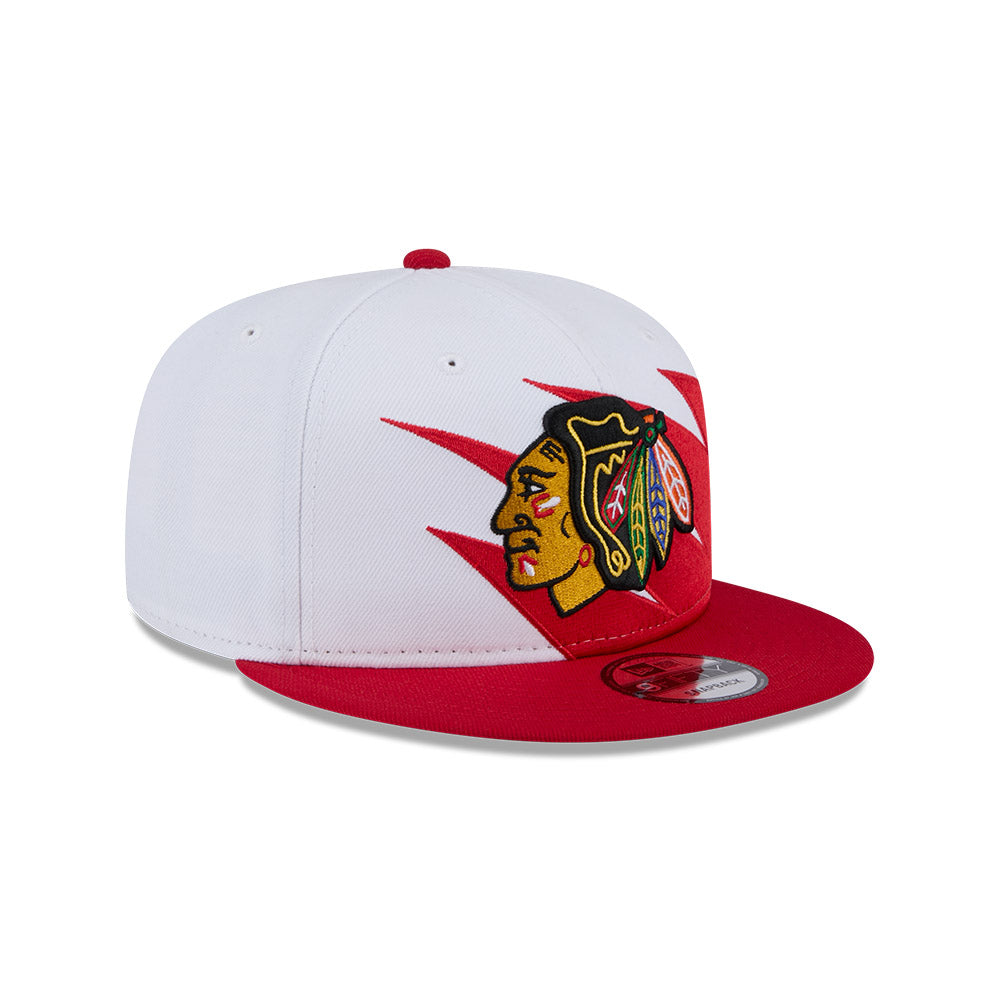 Chicago Blackhawks New Era JAGGED 9Fifty Snapback Hat = Red