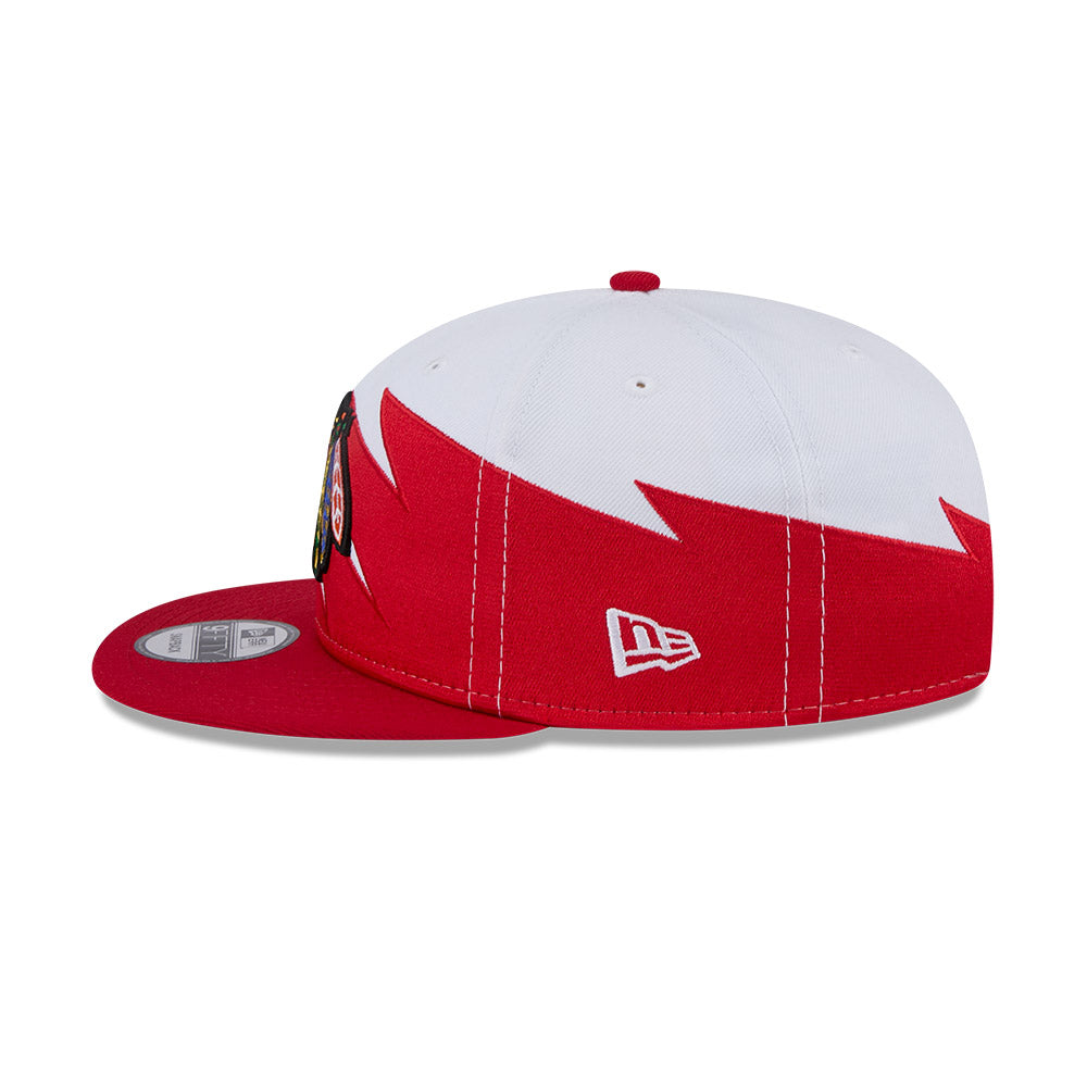 Chicago Blackhawks New Era JAGGED 9Fifty Snapback Hat = Red