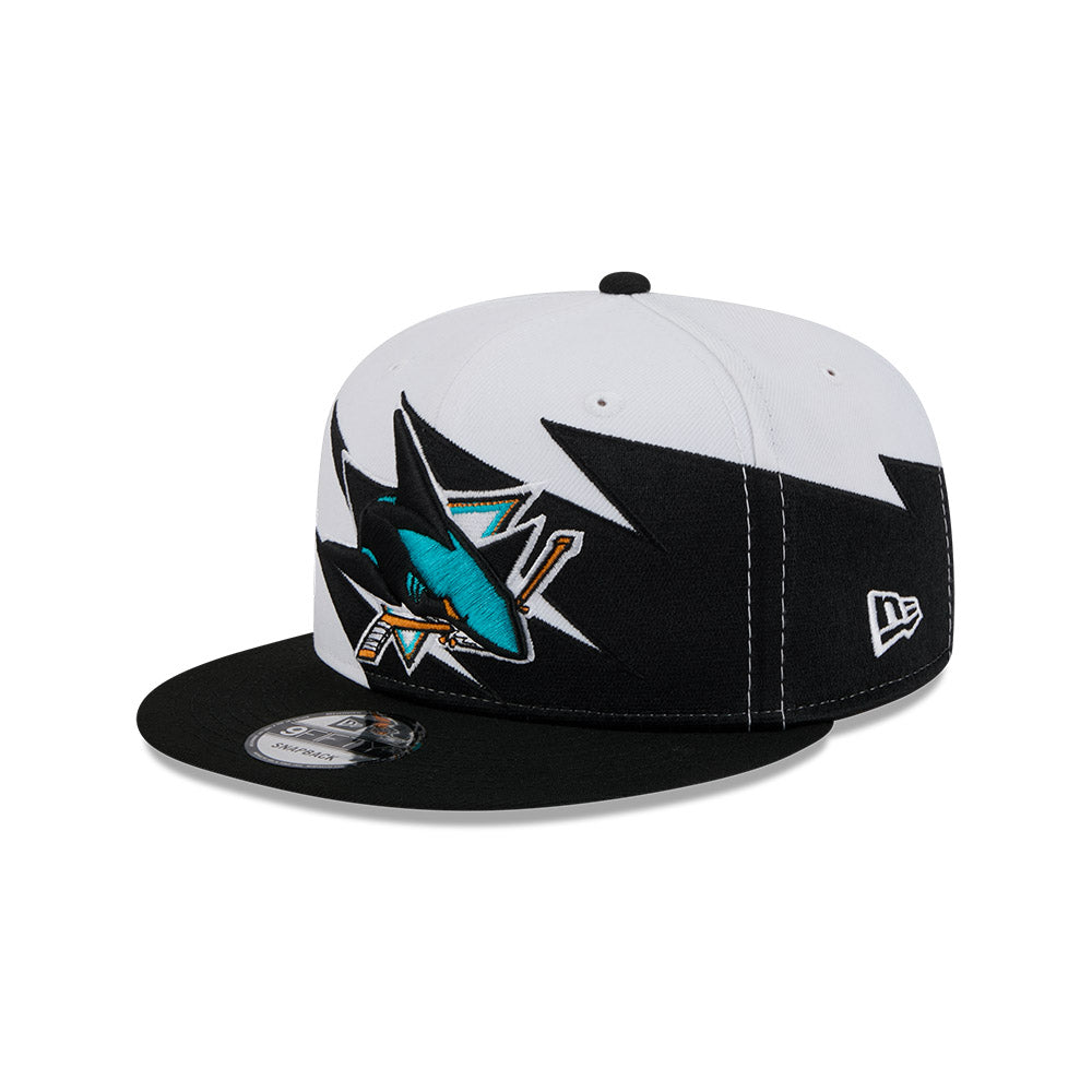San Jose Sharks New Era JAGGED 9Fifty Snapback Hat = Black/Teal
