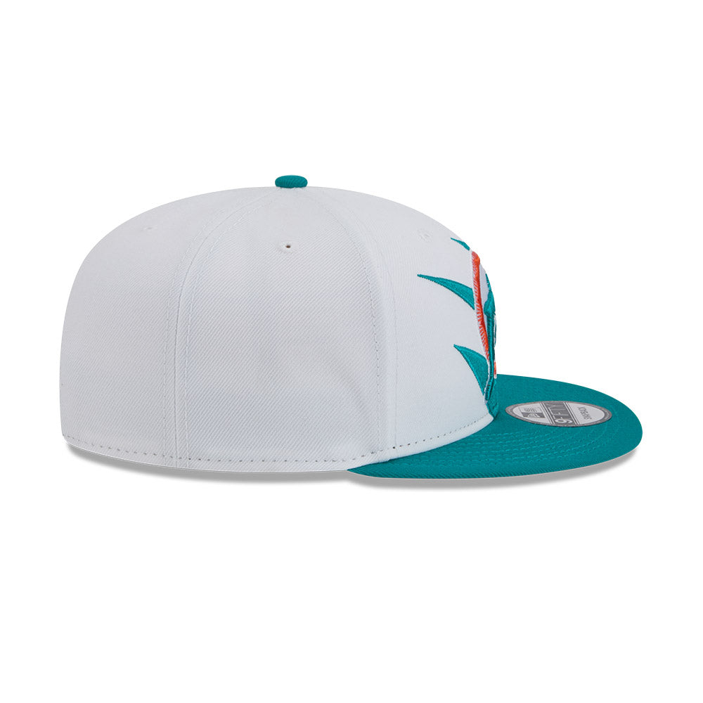 Miami Dolphins New Era JAGGED 9Fifty Snapback Hat = Aqua/Orange