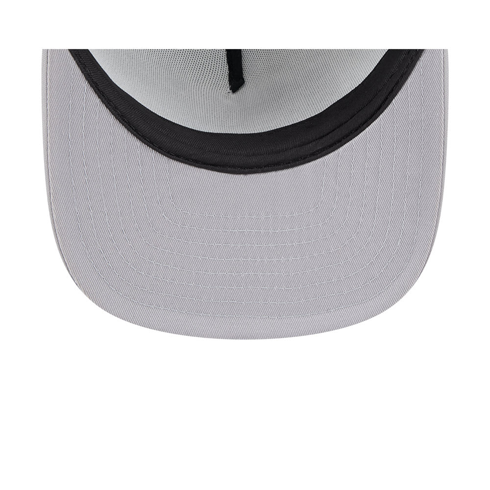 Chicago White Sox New Era RETRO SCRIPT 9Fifty A-Frame Mesh Trucker Snapback Hat - Black/Gray