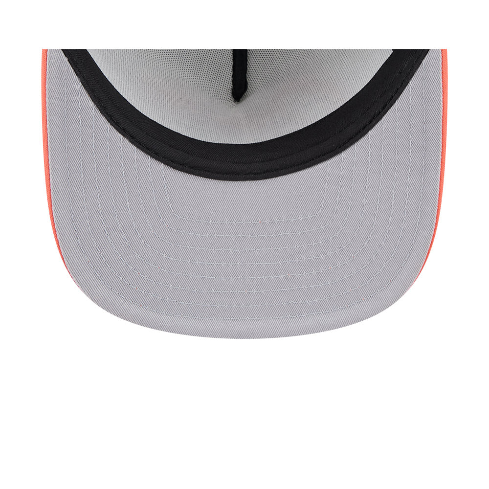 Baltimore Orioles New Era RETRO SCRIPT 9Fifty A-Frame Mesh Trucker Snapback Hat - Black/Orange