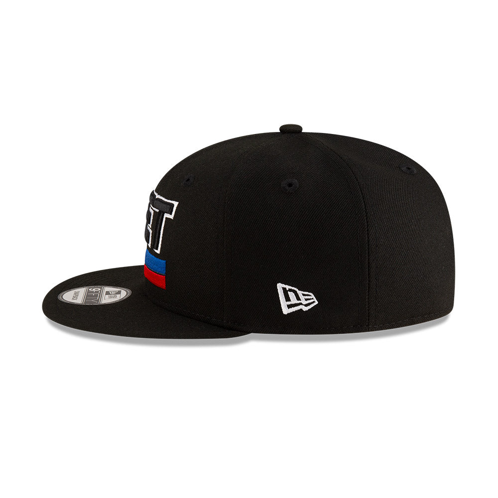 Detroit Pistons New Era Jersey Hook Statement Edition 9FIFTY Snapback Hat - Black