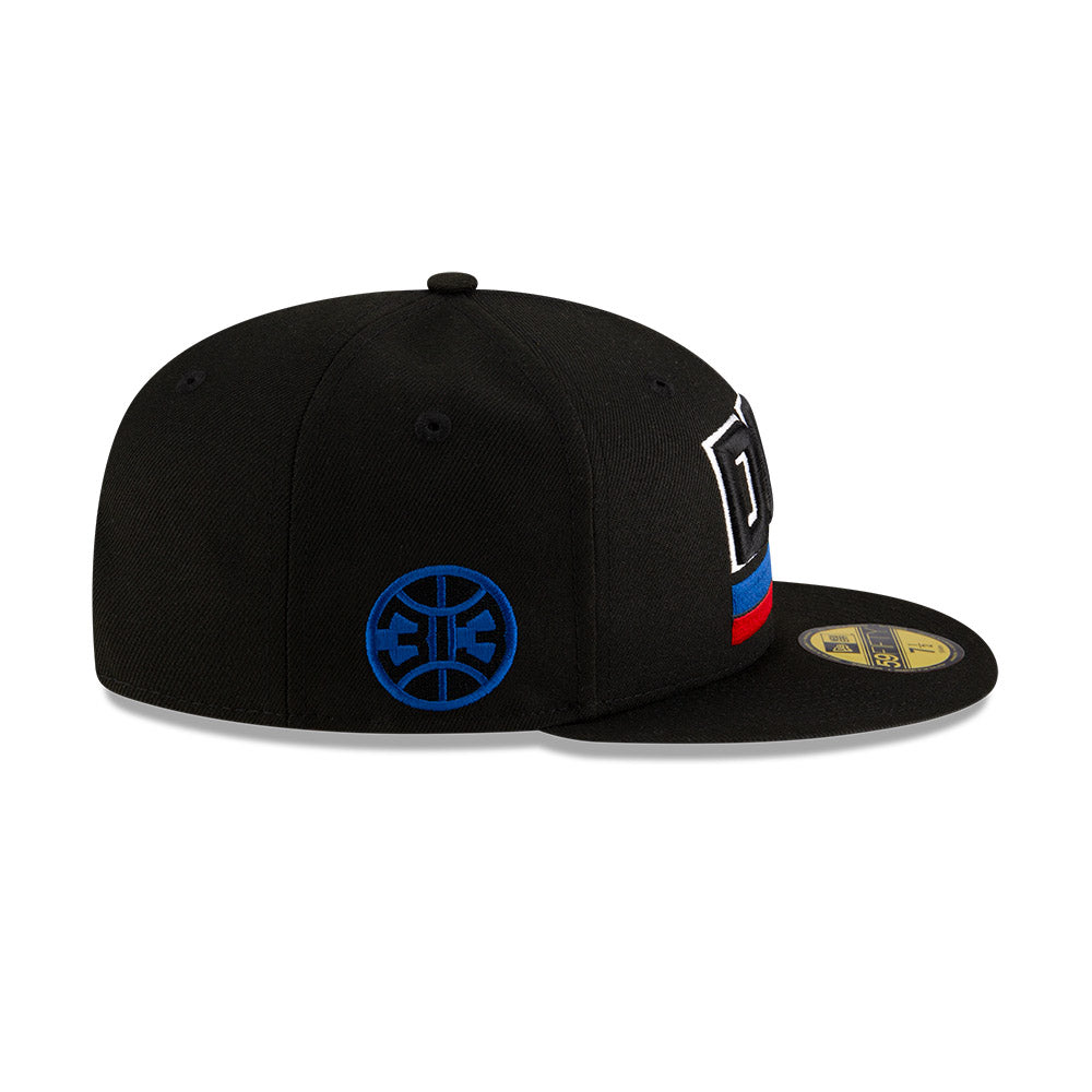 Detroit Pistons New Era Jersey Hook Statement Edition 59Fifty Fitted Hat - Black