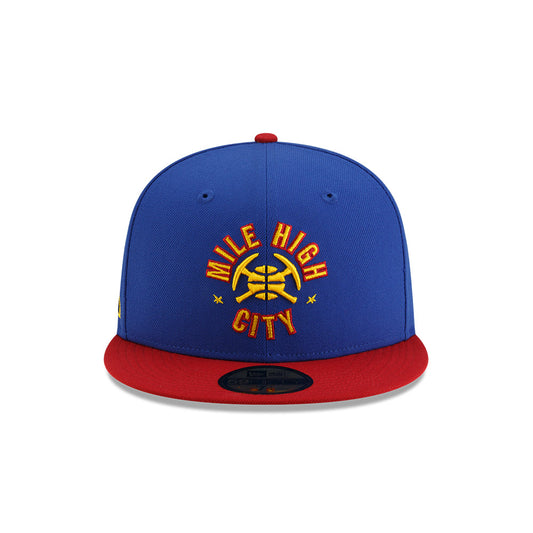 Denver Nuggets New Era Jersey Hook Statement Edition 59Fifty Fitted Hat - Blue/Red
