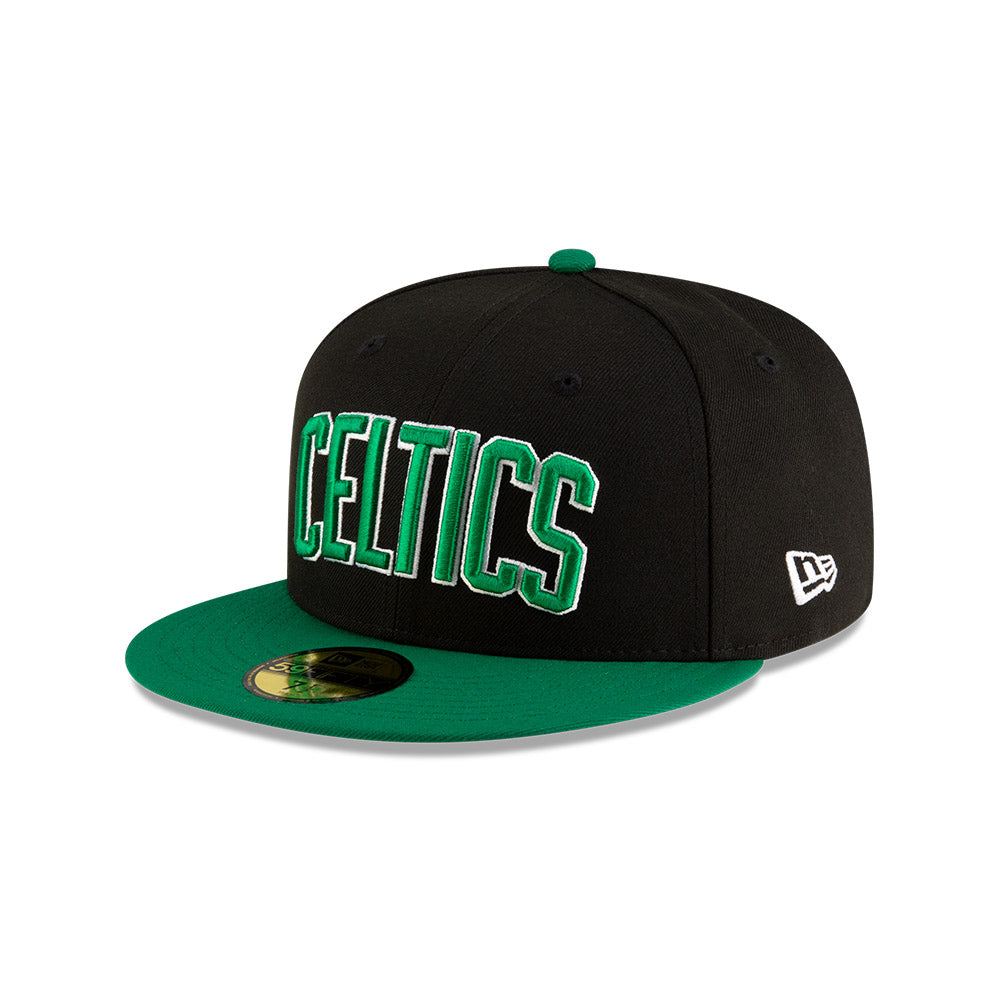 Boston Celtics New Era Jersey Hook Statement Edition 59Fifty Fitted Hat - Black/Green