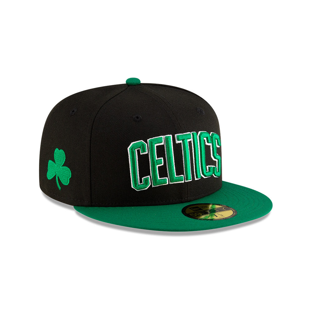 Boston Celtics New Era Jersey Hook Statement Edition 59Fifty Fitted Hat - Black/Green