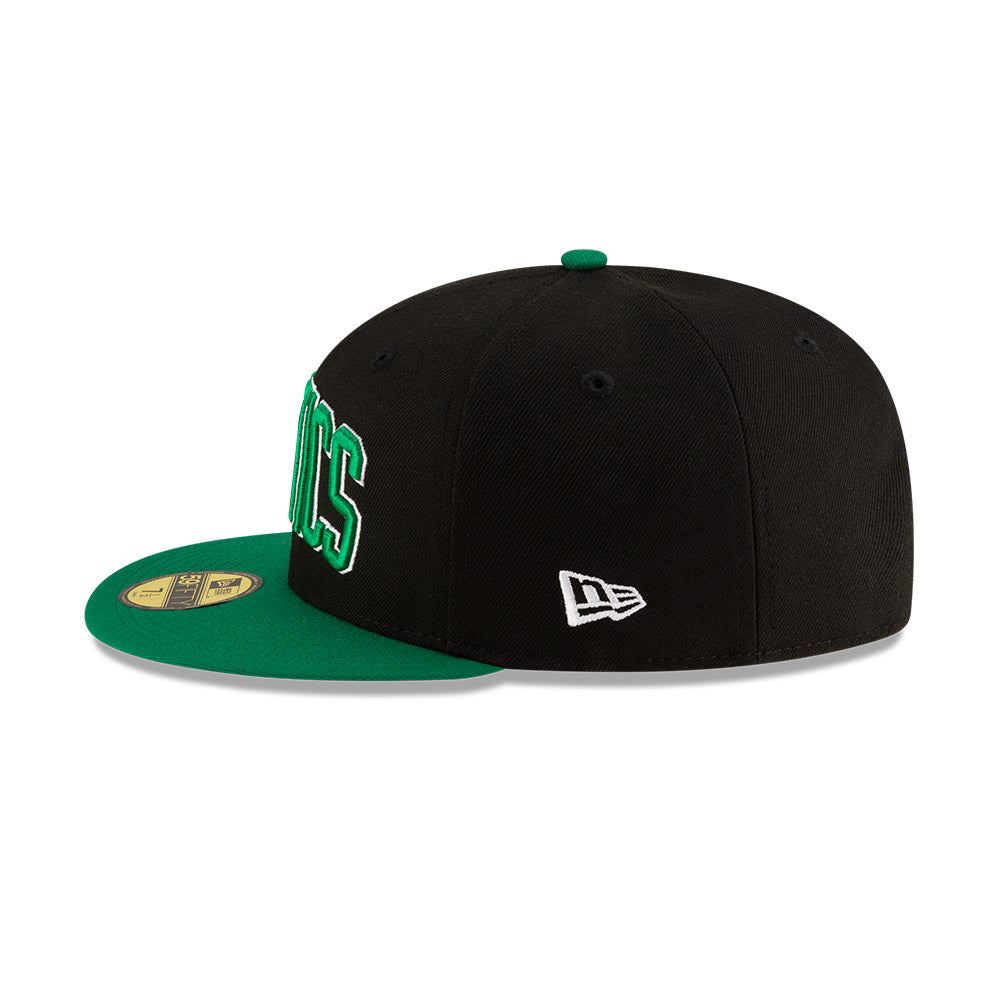 Boston Celtics New Era Jersey Hook Statement Edition 59Fifty Fitted Hat - Black/Green