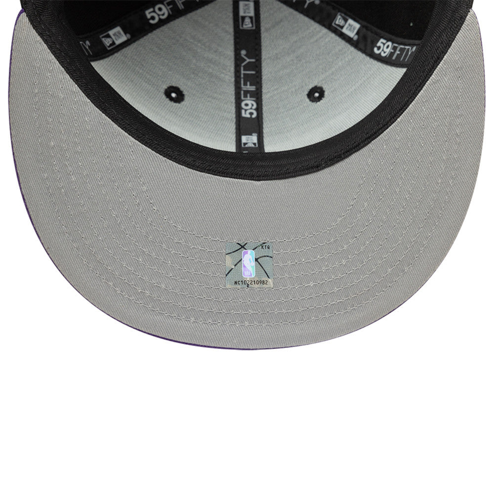 Sacramento Kings New Era Jersey Hook Statement Edition 59Fifty Fitted Hat - Black/Purple