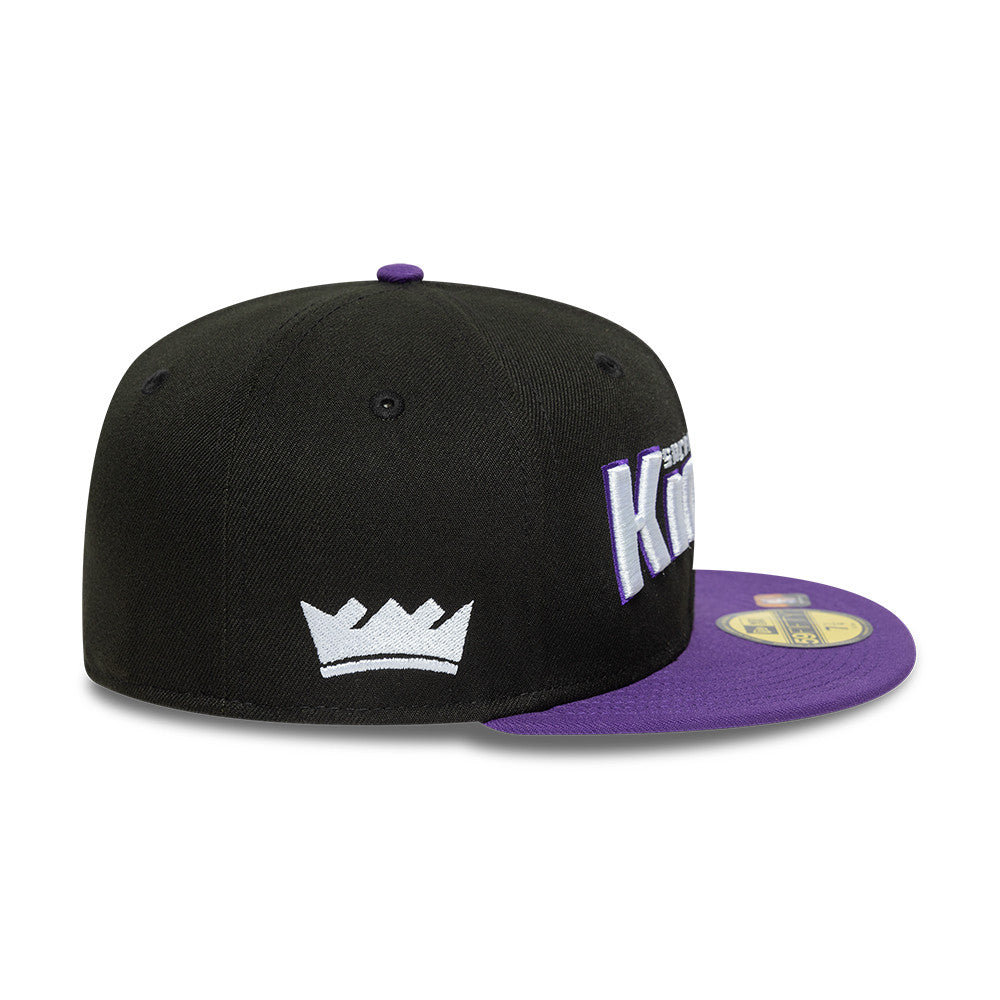 Sacramento Kings New Era Jersey Hook Statement Edition 59Fifty Fitted Hat - Black/Purple