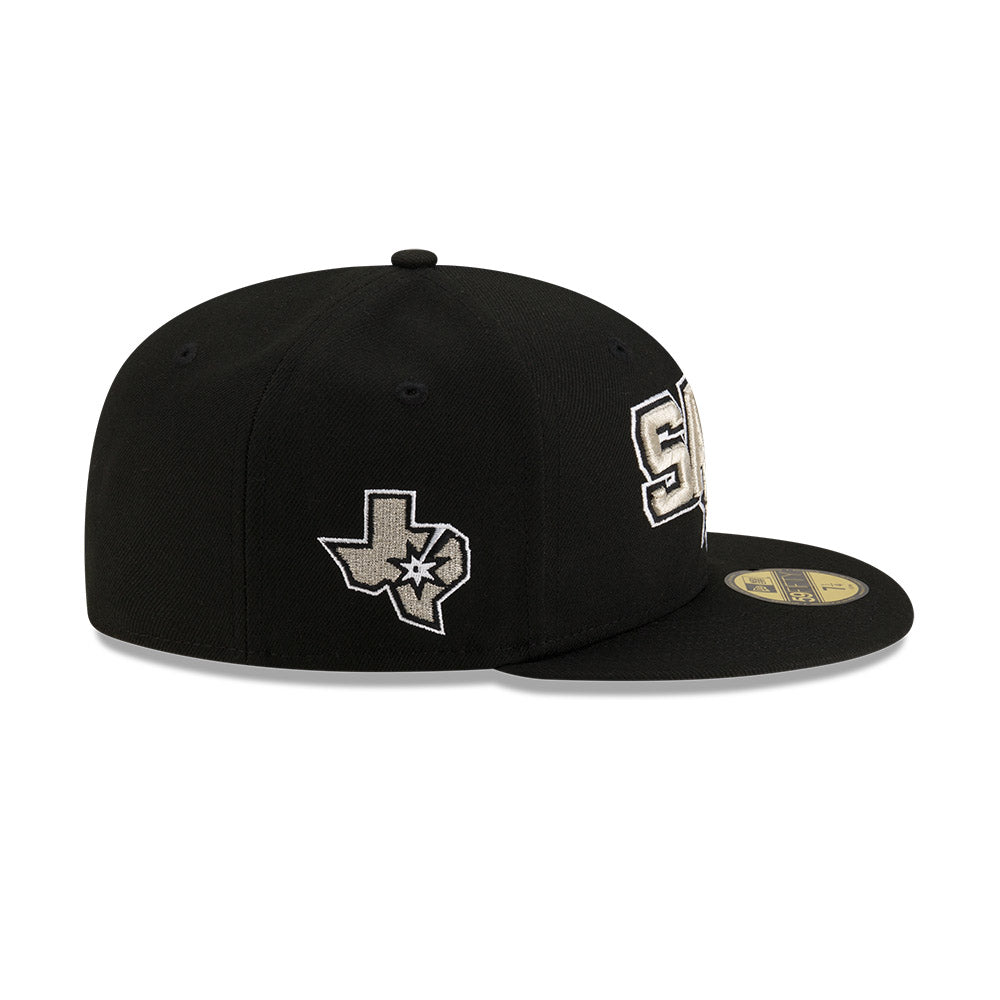 San Antonio Spurs New Era Jersey Hook Statement Edition 59Fifty Fitted Hat - Black
