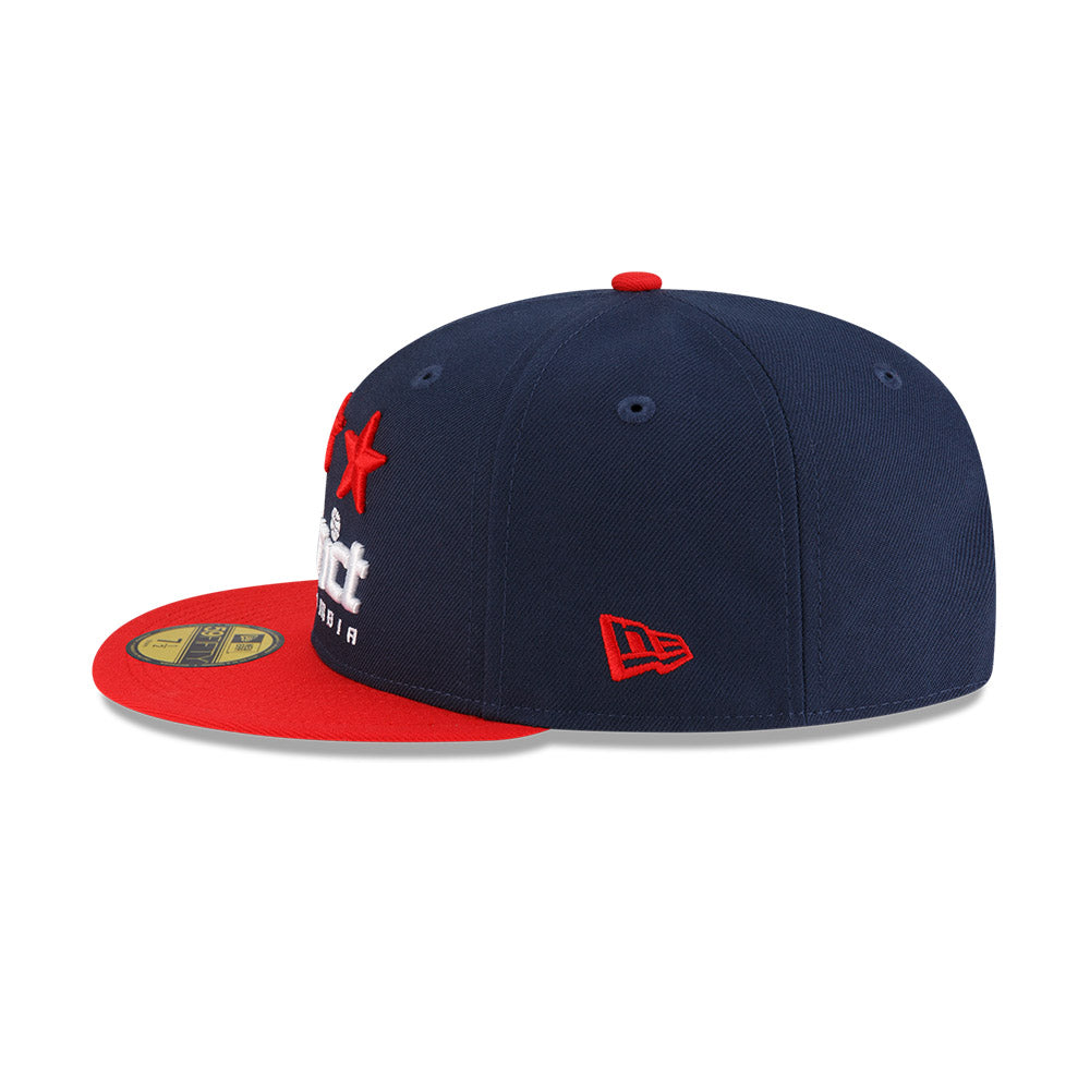 Washington Wizards New Era Jersey Hook Statement Edition 59Fifty Fitted Hat - Navy/Red
