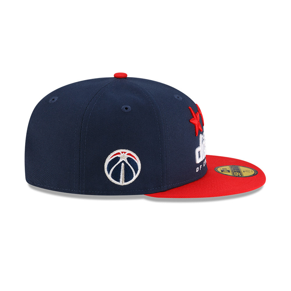 Washington Wizards New Era Jersey Hook Statement Edition 59Fifty Fitted Hat - Navy/Red