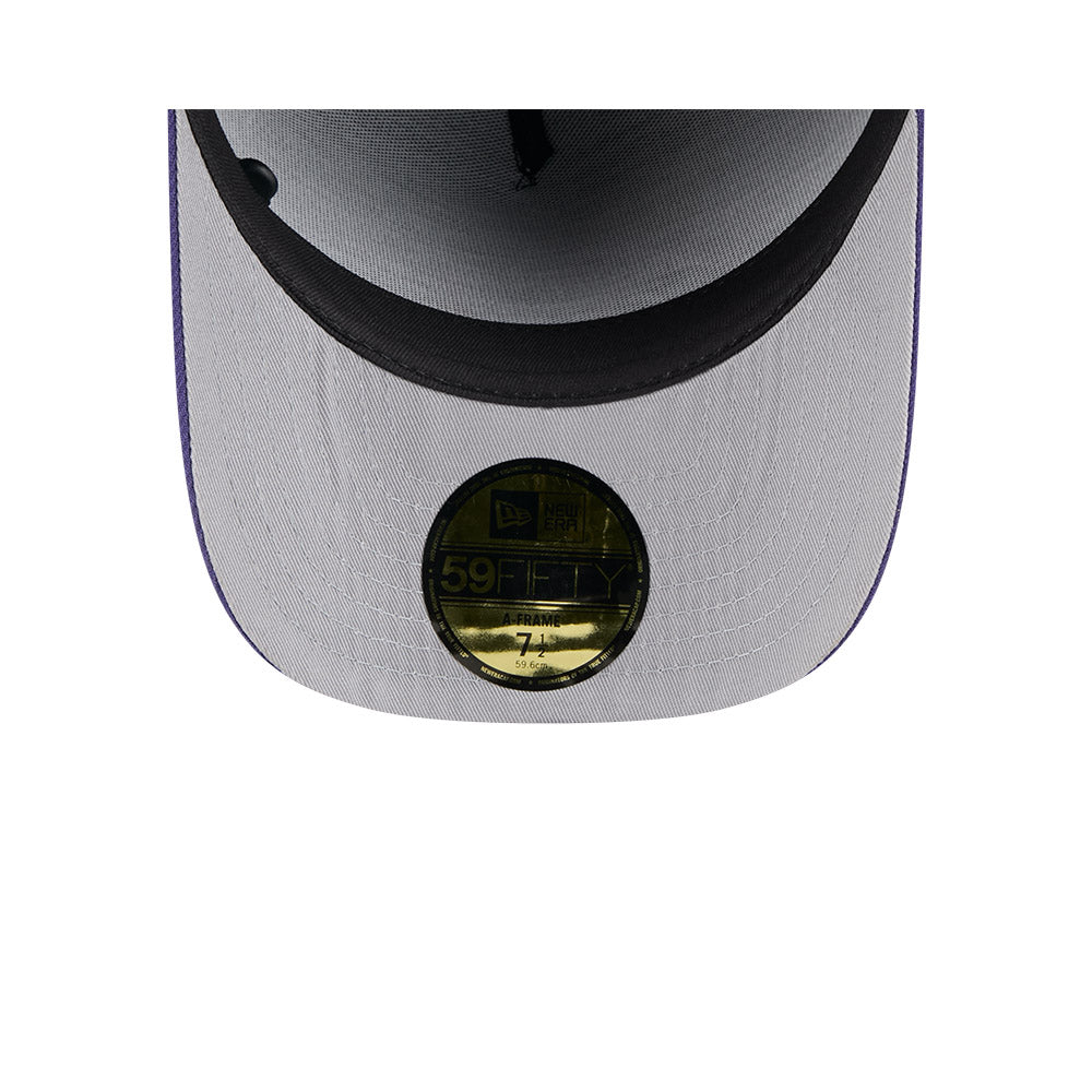 Baltimore Ravens New Era 2025 NFL Draft On Stage A-Frame 59FIFTY Fitted Hat - Black/Purple