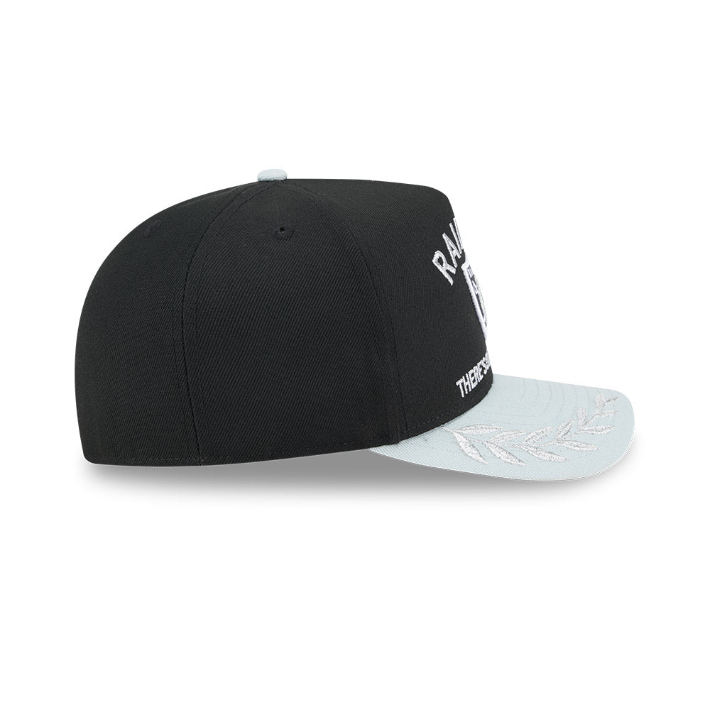 Las Vegas Raiders New Era 2025 NFL Draft On Stage A-Frame 59FIFTY Fitted Hat - Black/Gray