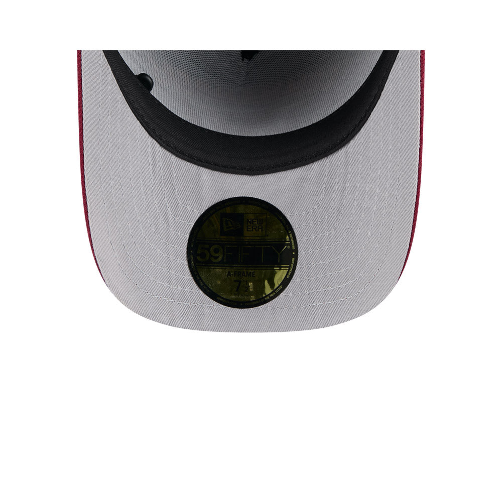Washington Commanders New Era 2025 NFL Draft On Stage A-Frame 59FIFTY Fitted Hat - Black/Burgundy