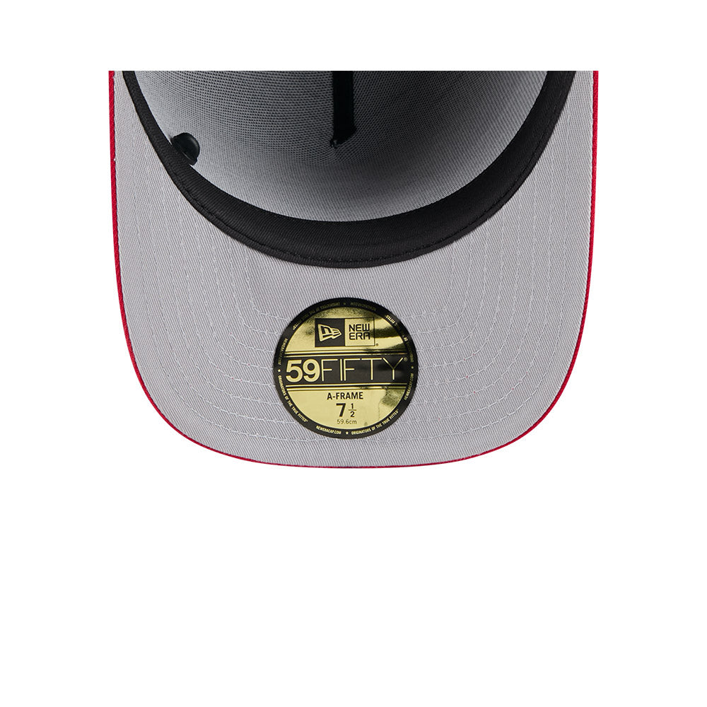 San Francisco 49ers New Era 2025 NFL Draft On Stage A-Frame 59FIFTY Fitted Hat - Black/Red