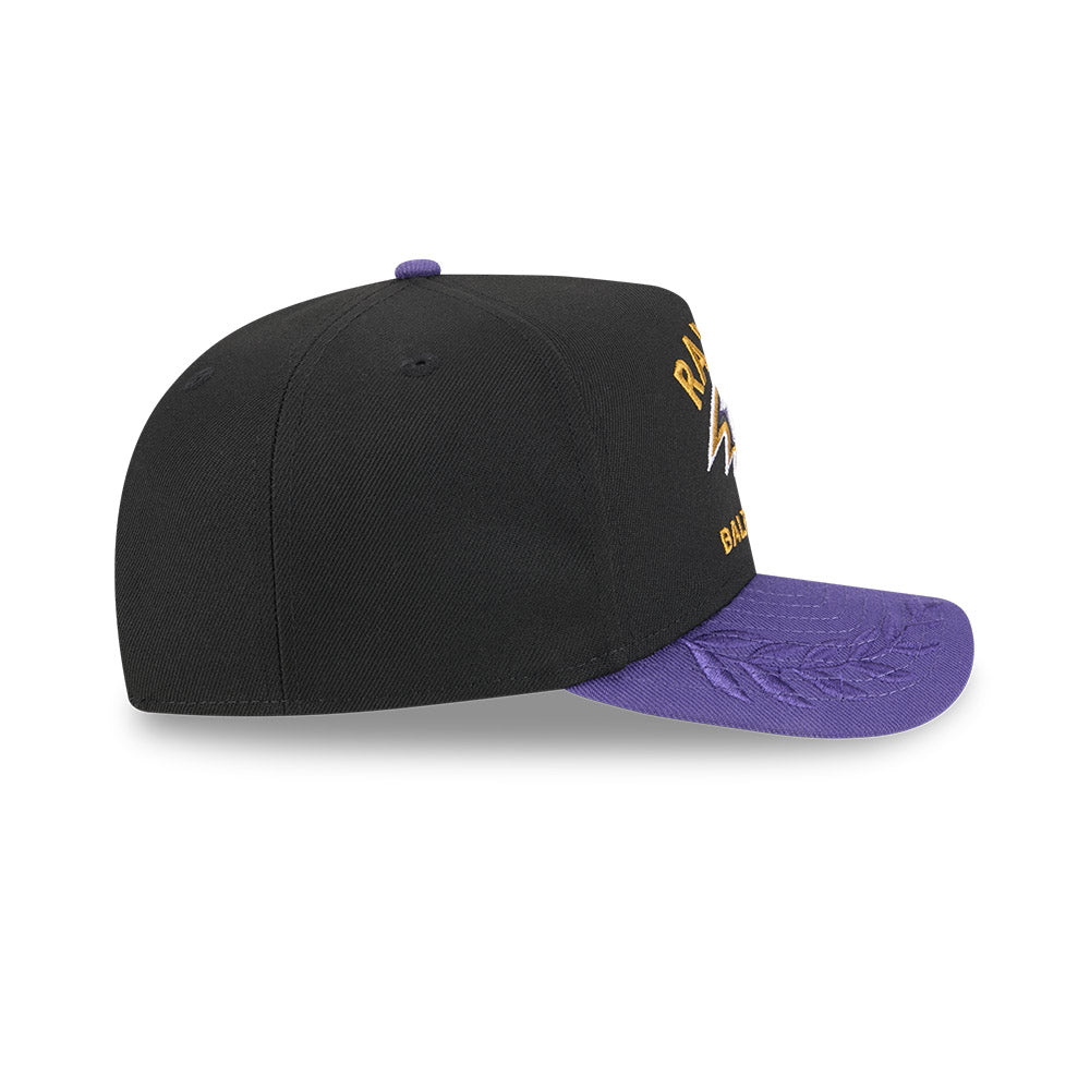 Baltimore Ravens New Era 2025 NFL Draft A-Frame 9FIFTY Snapback Hat - Black/Purple