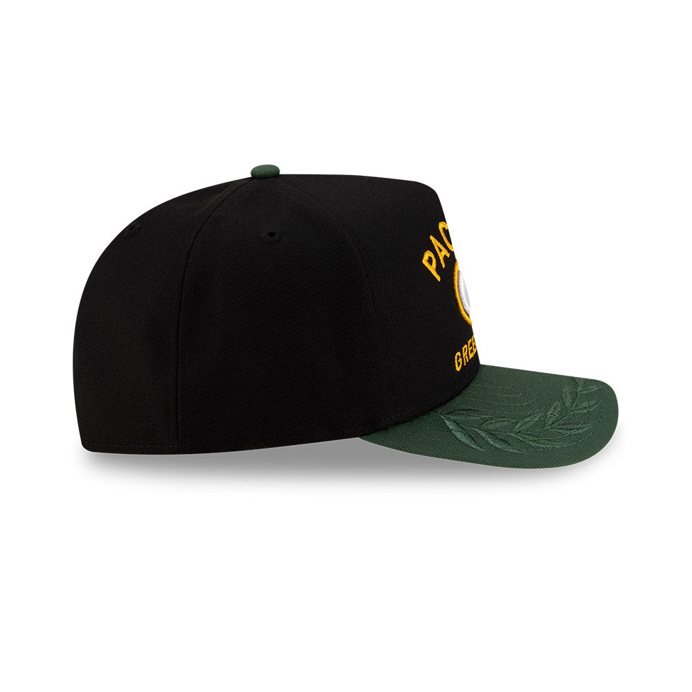 Green Bay Packers New Era 2025 NFL Draft A-Frame 9FIFTY Snapback Hat - Black/Green