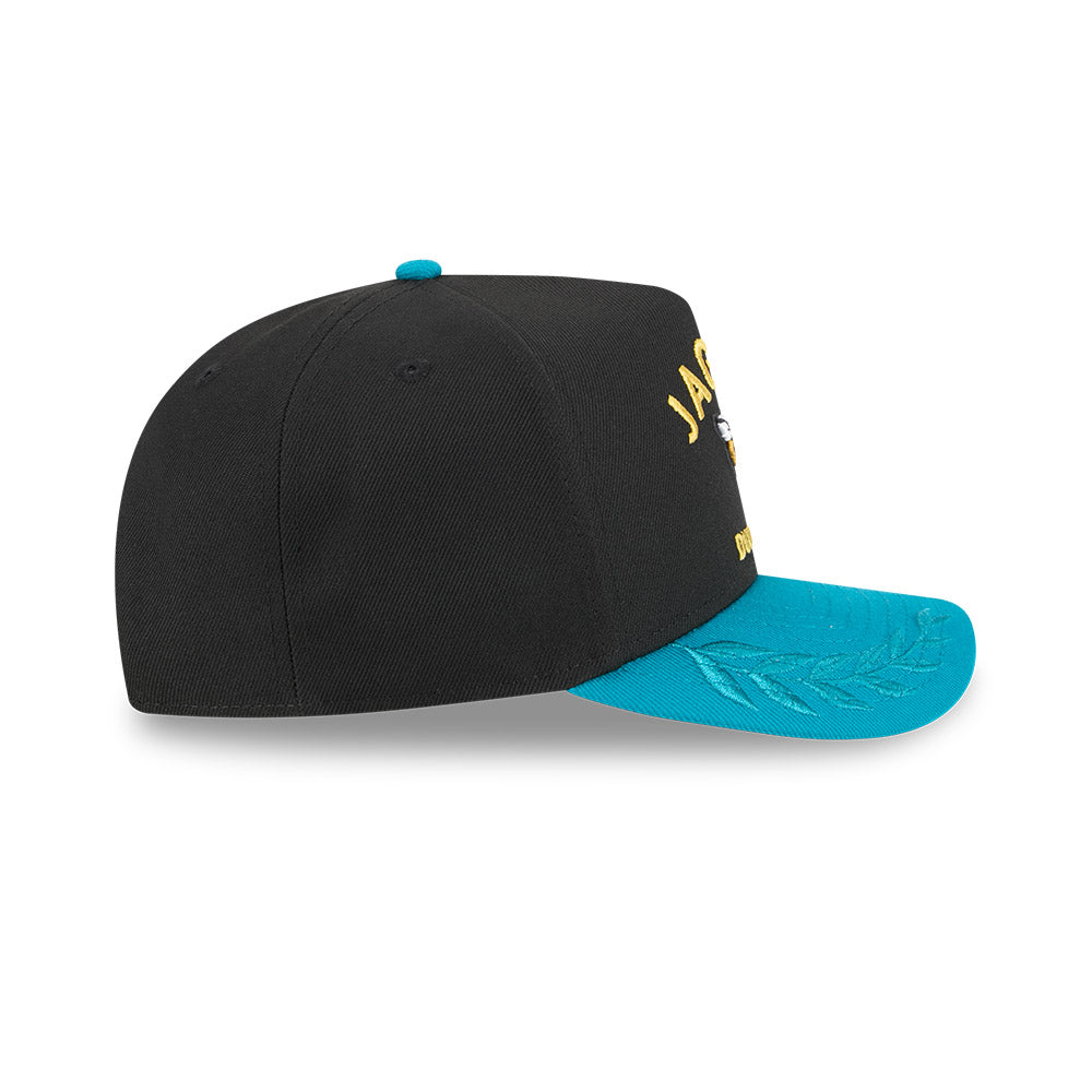 Jacksonville Jaguars New Era 2025 NFL Draft A-Frame 9FIFTY Snapback Hat - Black/Teal