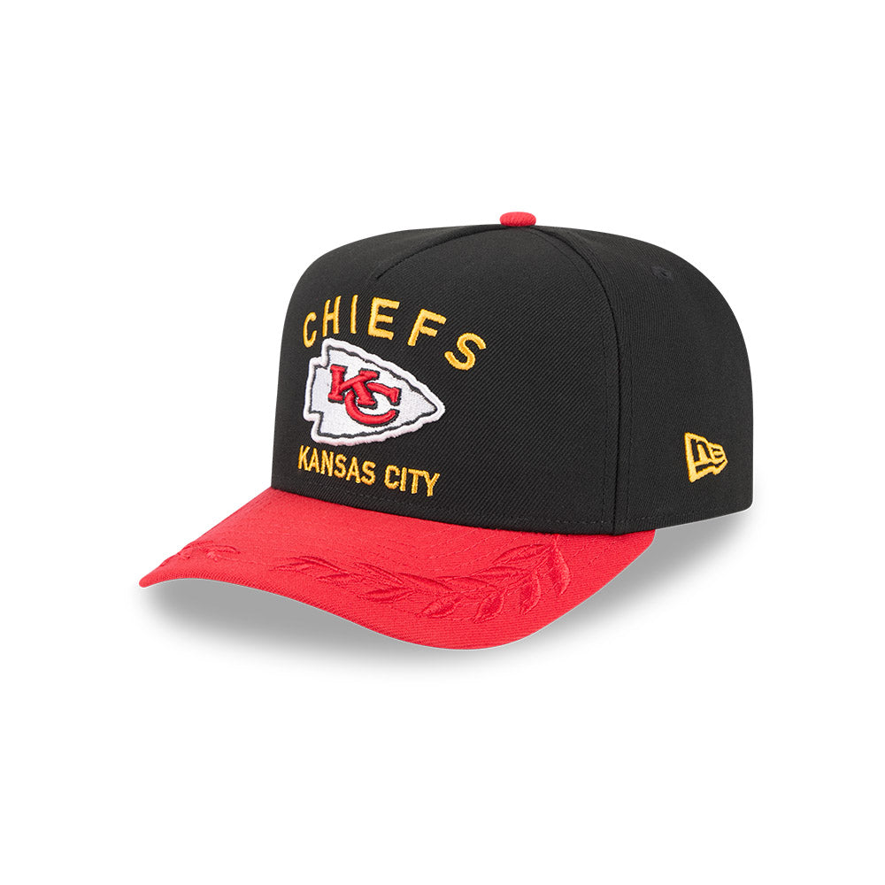Kansas City Chiefs New Era 2025 NFL Draft A-Frame 9FIFTY Snapback Hat - Black/Red
