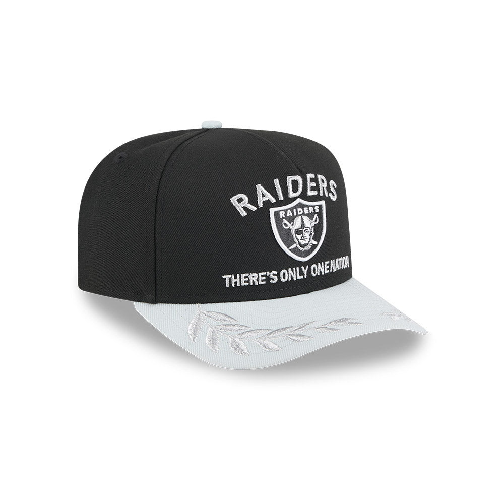 Las Vegas Raiders New Era 2025 NFL Draft A-Frame 9FIFTY Snapback Hat - Black/Gray