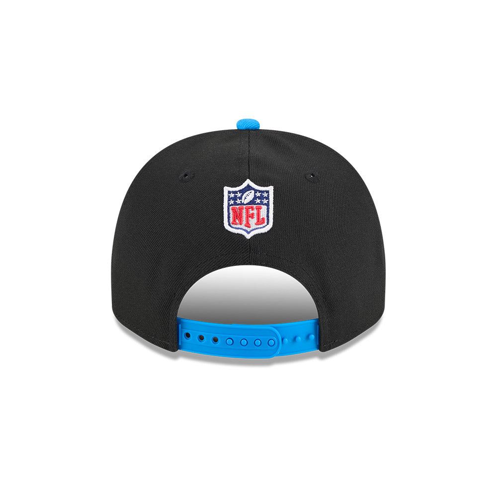 Detroit Lions New Era 2025 NFL Draft A-Frame 9FIFTY Snapback Hat - Black/Blue