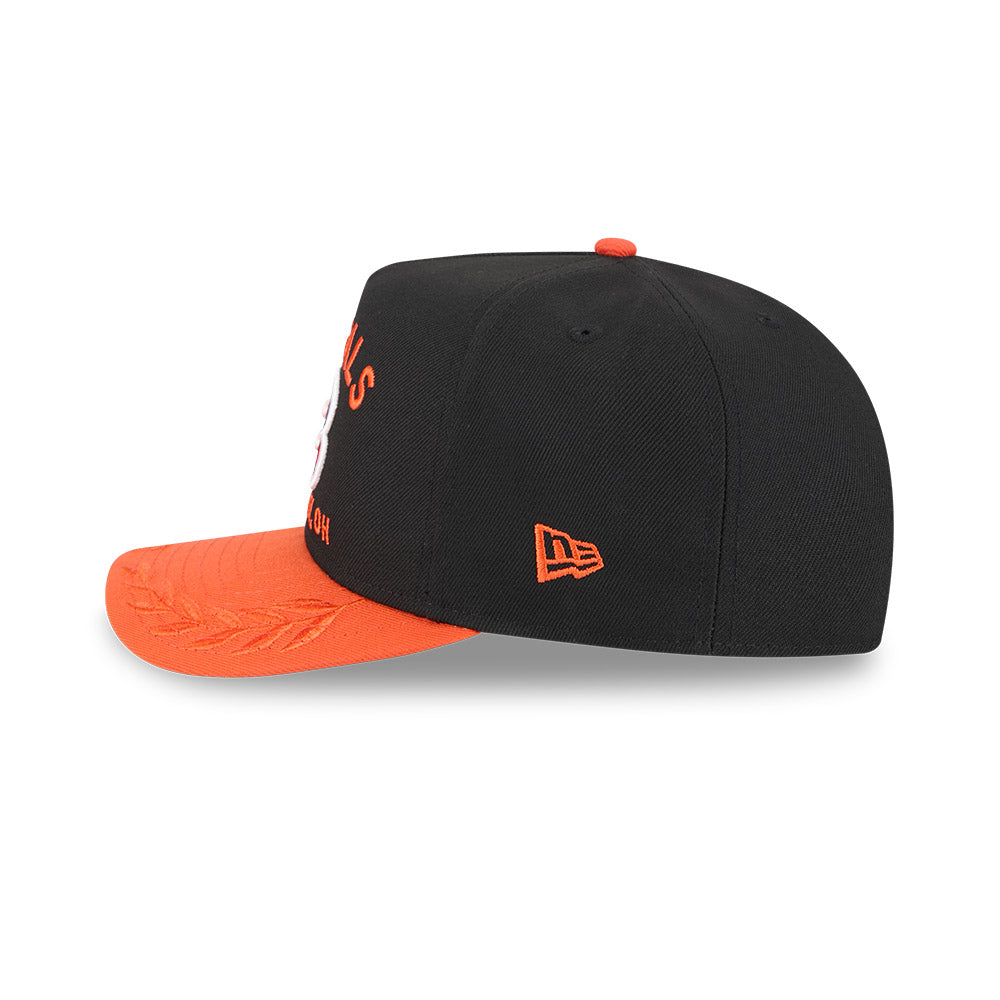 Cincinnati Bengals New Era 2025 NFL Draft A-Frame 9FIFTY Snapback Hat - Black/Orange