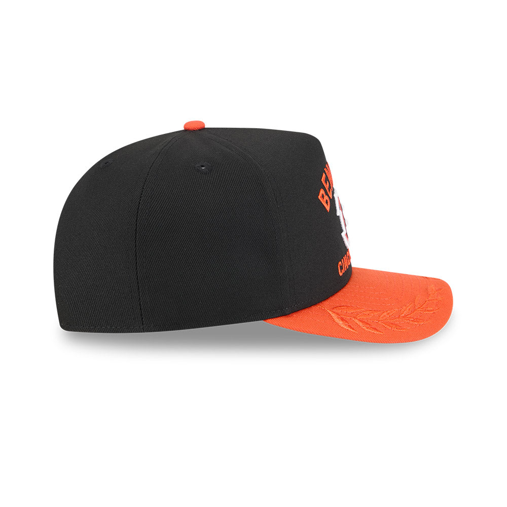 Cincinnati Bengals New Era 2025 NFL Draft A-Frame 9FIFTY Snapback Hat - Black/Orange