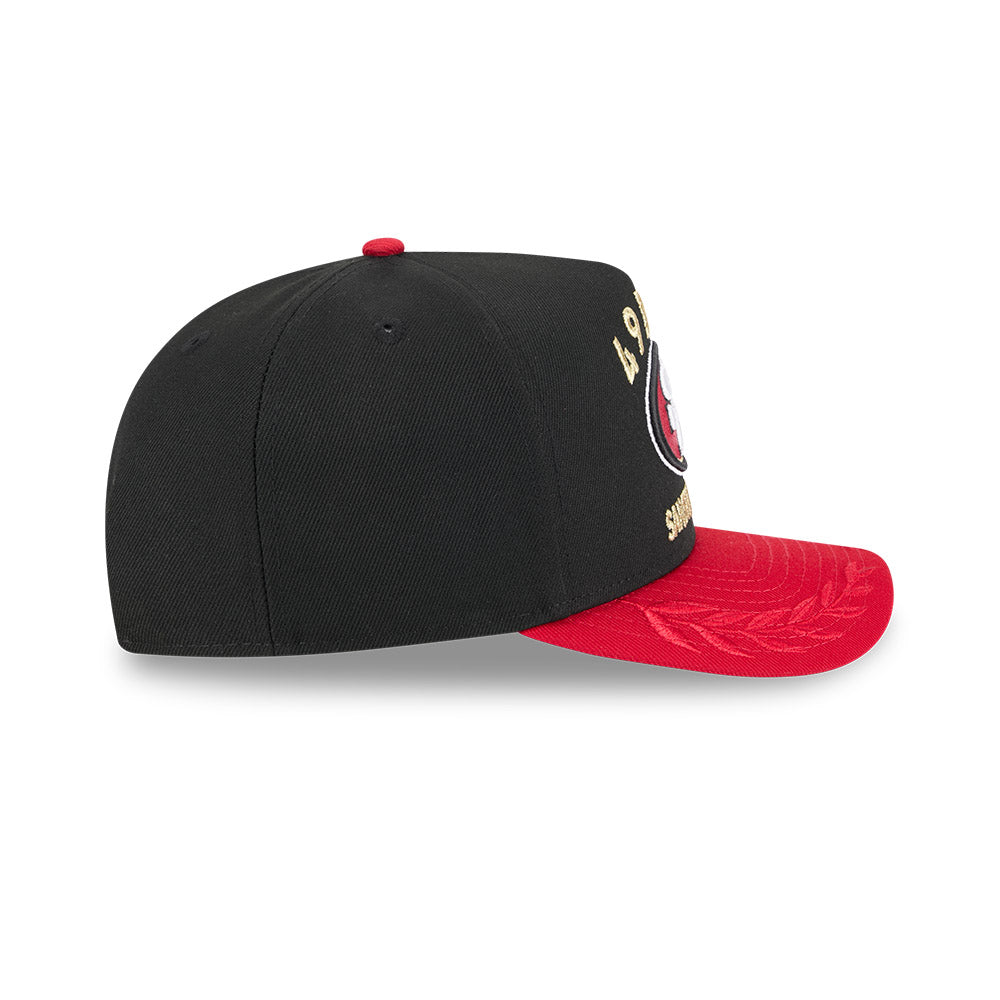San Francisco 49ers New Era 2025 NFL Draft A-Frame 9FIFTY Snapback Hat - Black/Red