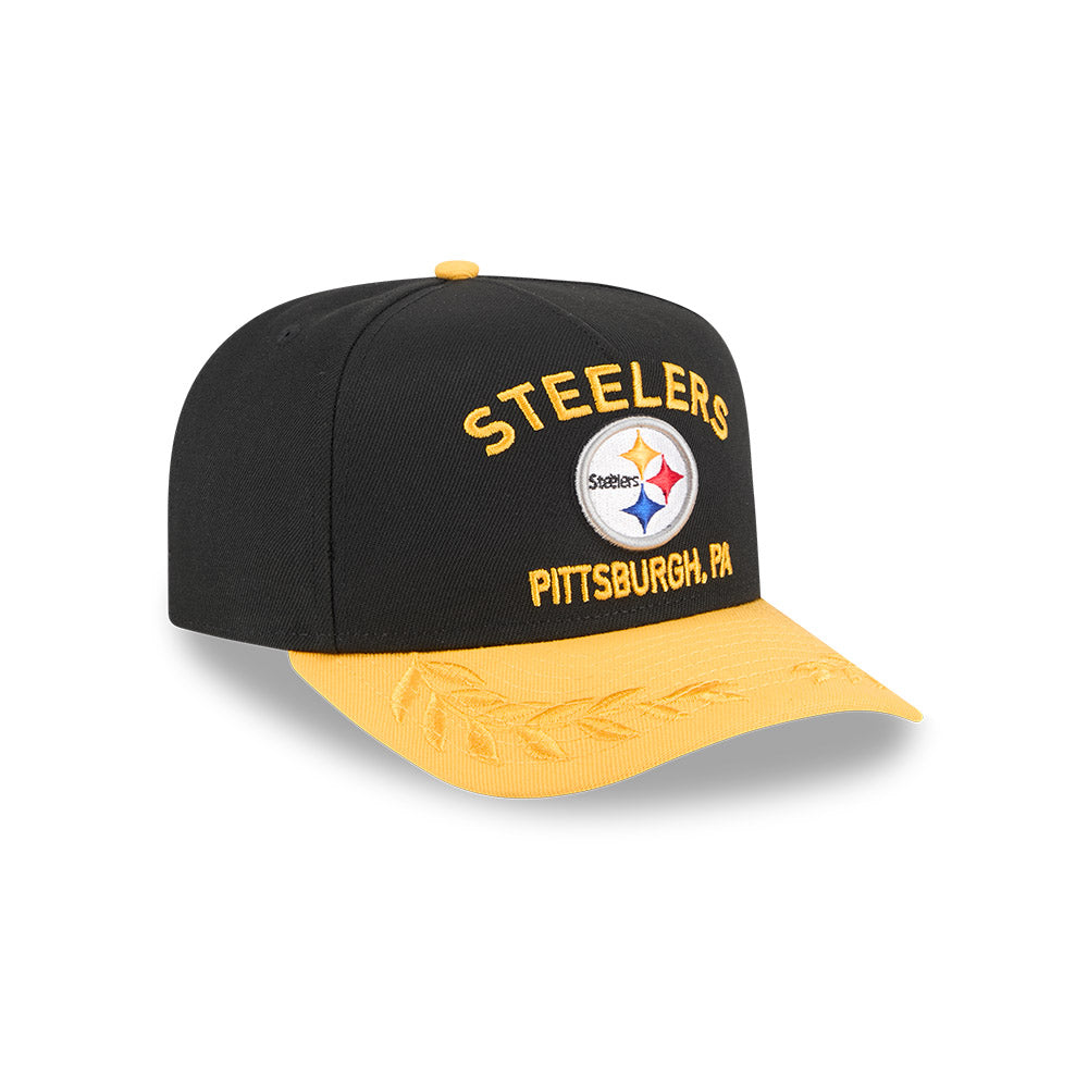 Pittsburgh Steelers New Era 2025 NFL Draft A-Frame 9FIFTY Snapback Hat - Black/Yellow