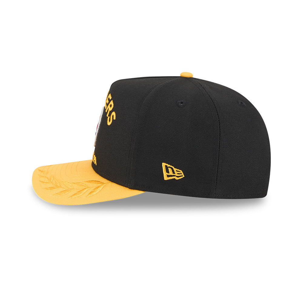 Pittsburgh Steelers New Era 2025 NFL Draft A-Frame 9FIFTY Snapback Hat - Black/Yellow