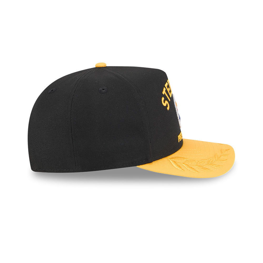 Pittsburgh Steelers New Era 2025 NFL Draft A-Frame 9FIFTY Snapback Hat - Black/Yellow