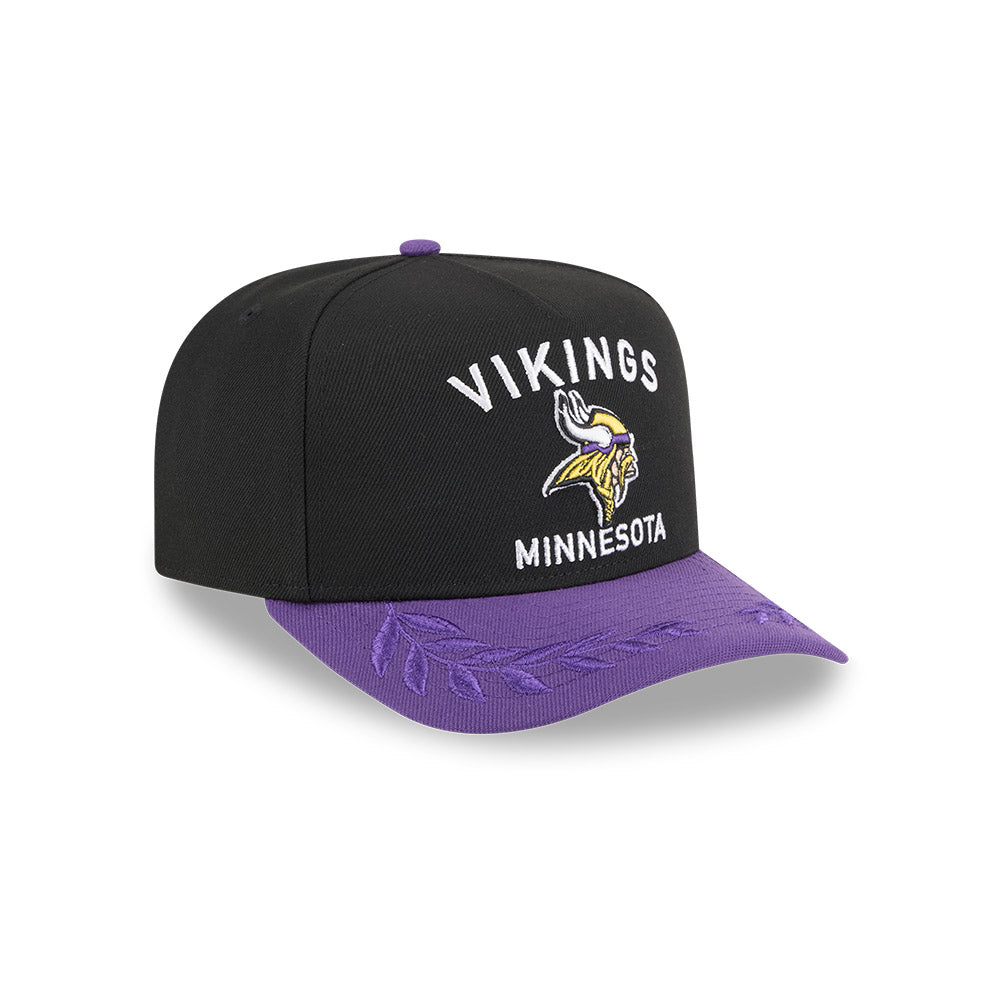 Minnesota Vikings New Era 2025 NFL Draft A-Frame 9FIFTY Snapback Hat - Black/Purple