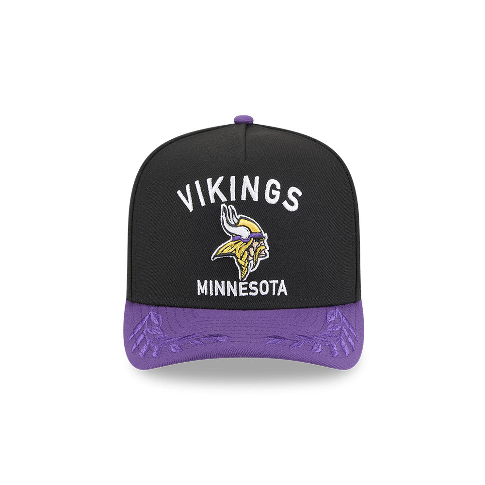 Minnesota Vikings New Era 2025 NFL Draft A-Frame 9FIFTY Snapback Hat - Black/Purple