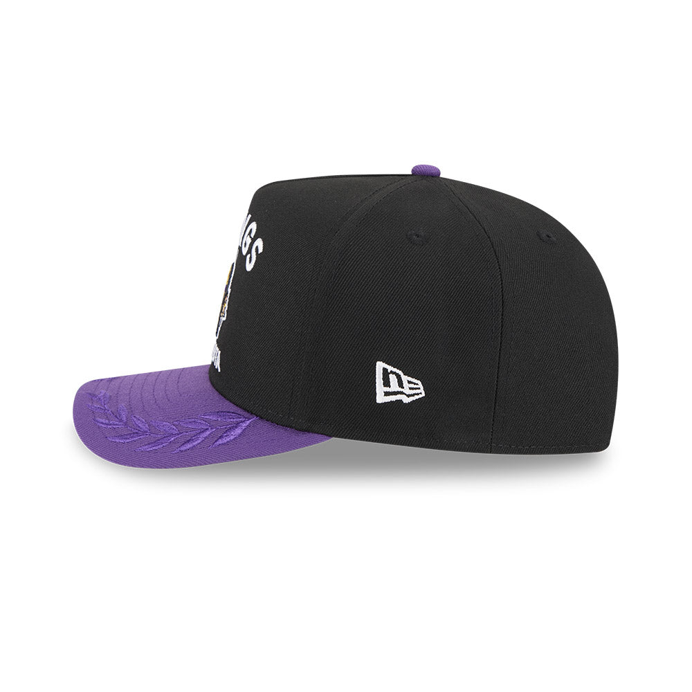 Minnesota Vikings New Era 2025 NFL Draft A-Frame 9FIFTY Snapback Hat - Black/Purple